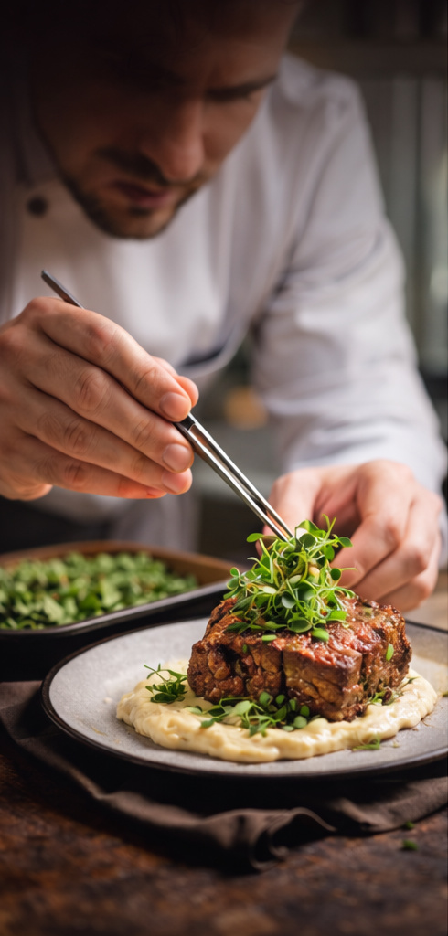 Garnishing with Microgreens